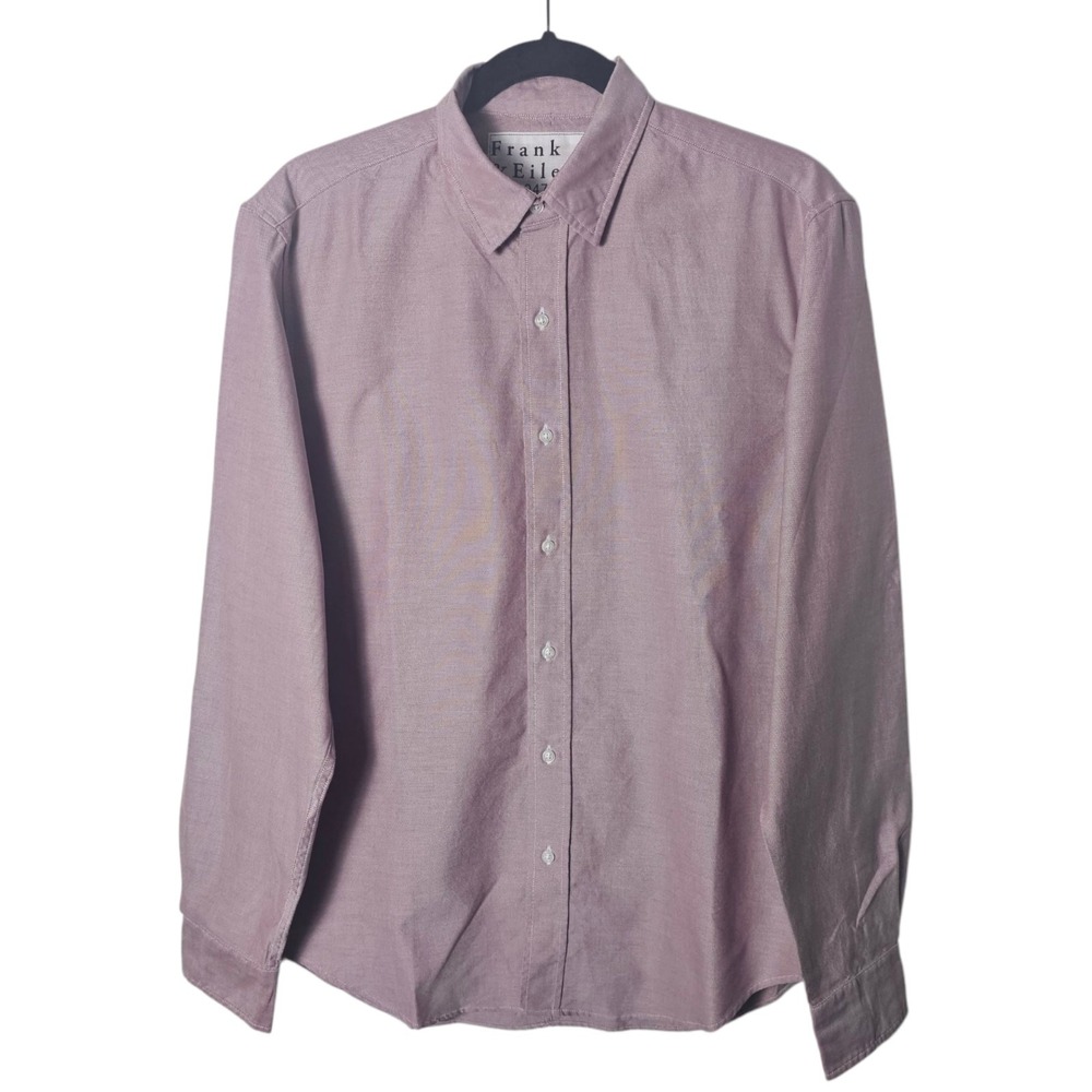 Frank & Eileen Finbar Mens S Mauve Oxford Button Down Shirt Cotton Italy Preppy